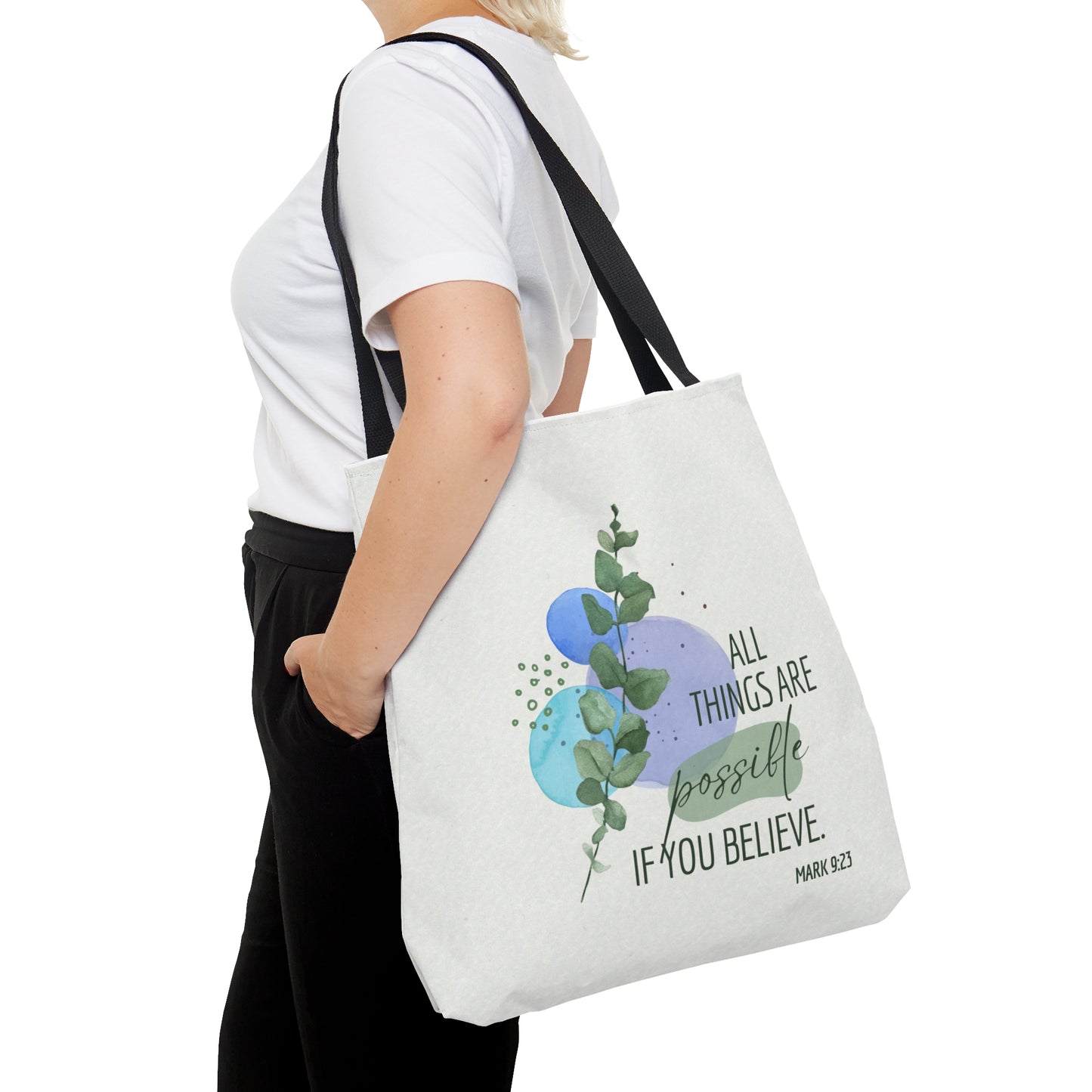 Mark 9:23 Tote Bag