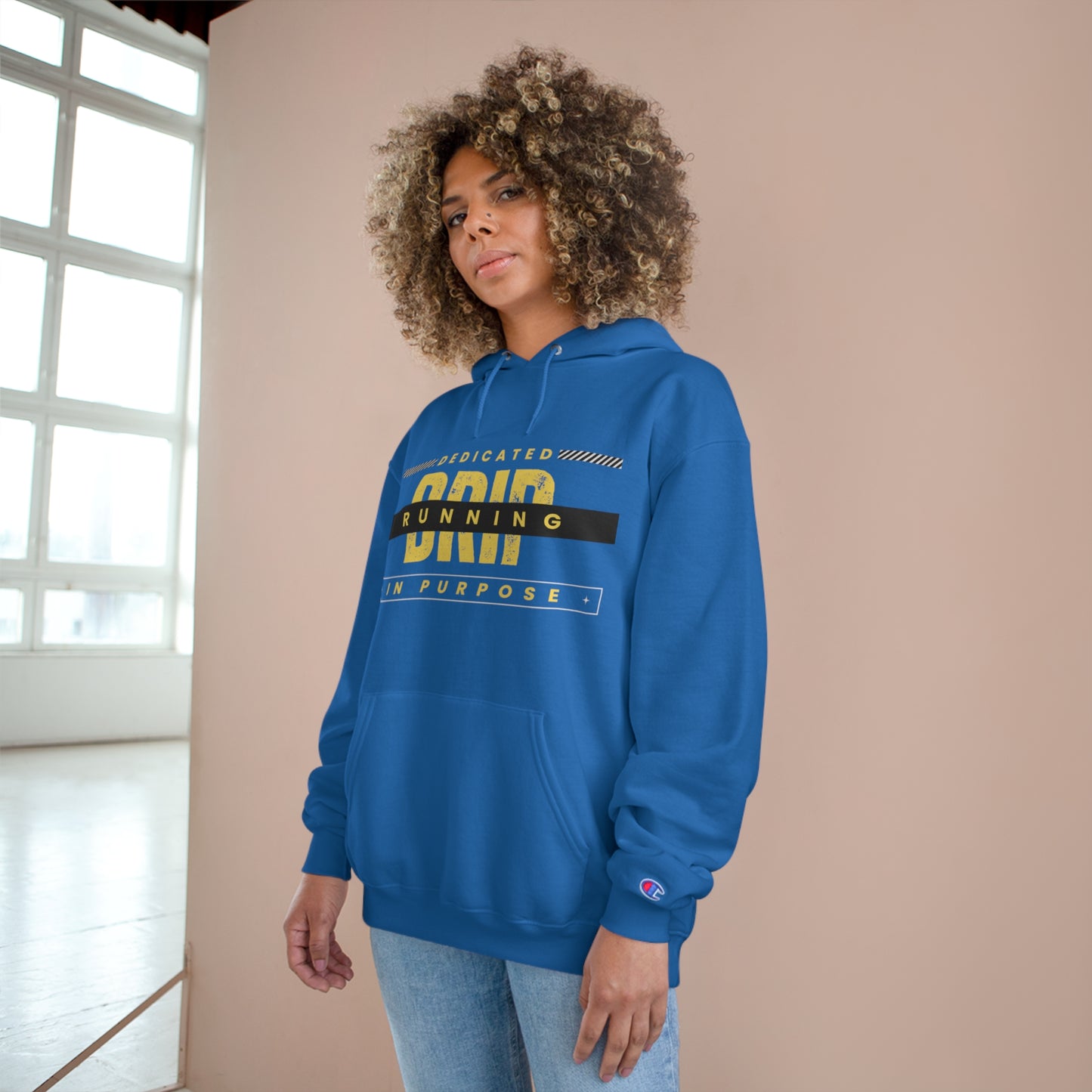 Drip Dedicated Running in Purpose Champion Hoodie