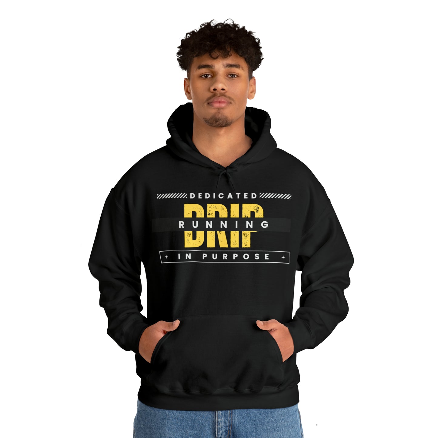 Drip-Dedicated Running In Purpose Unisex Heavy Blend™ Hooded Sweatshirt