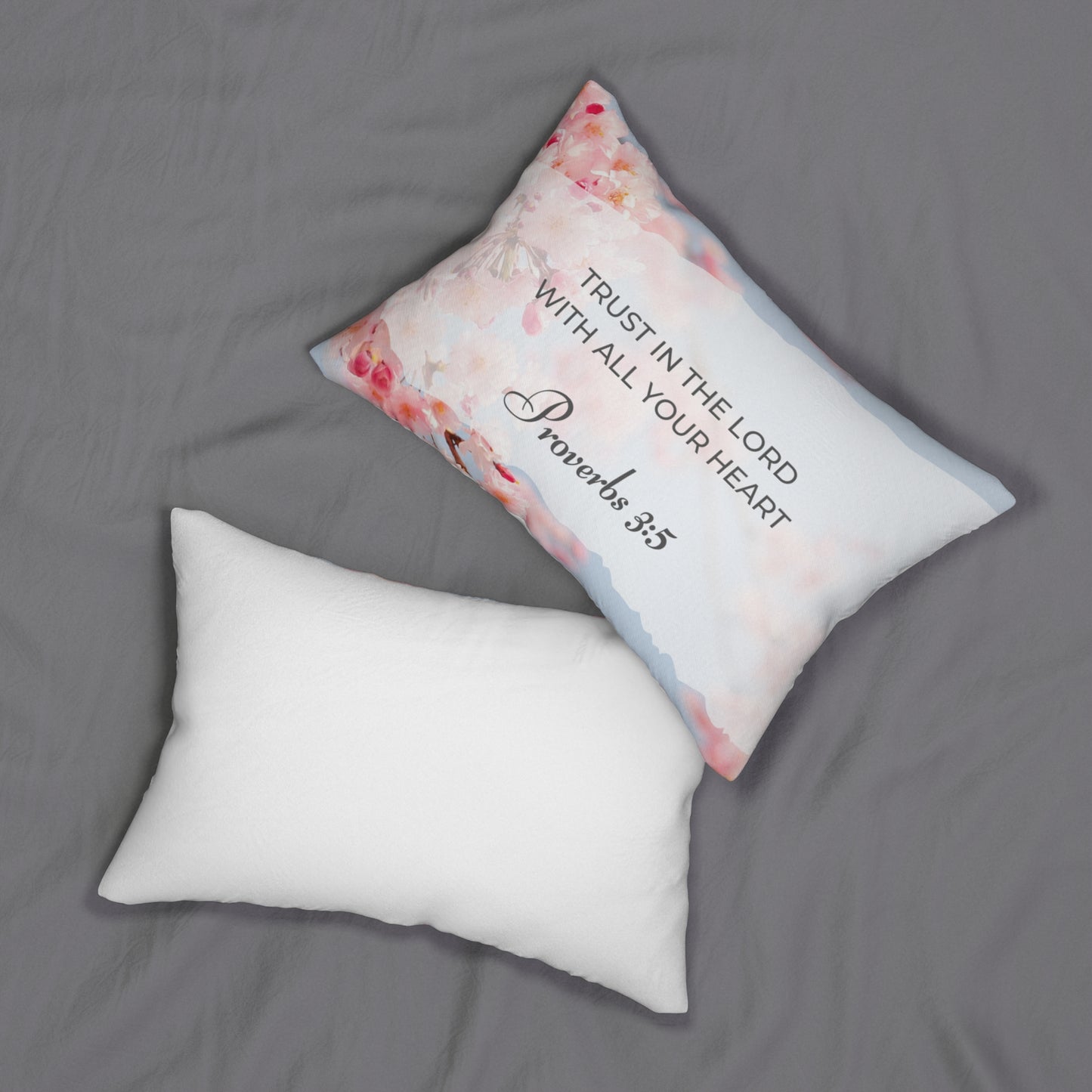 Proverbs 3:5 Trust in the Lord Spun Polyester Lumbar Pillow