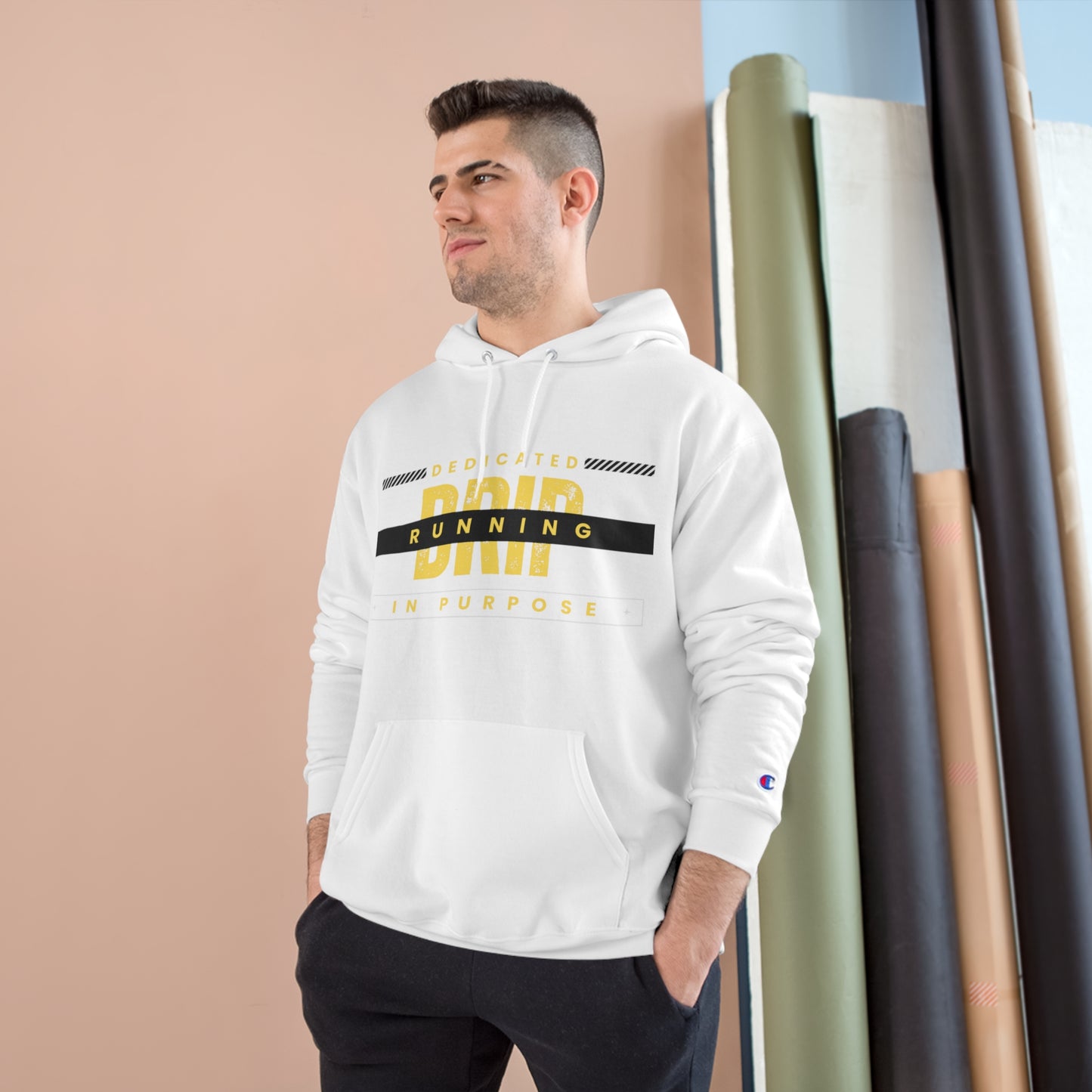 Drip Dedicated Running in Purpose Champion Hoodie