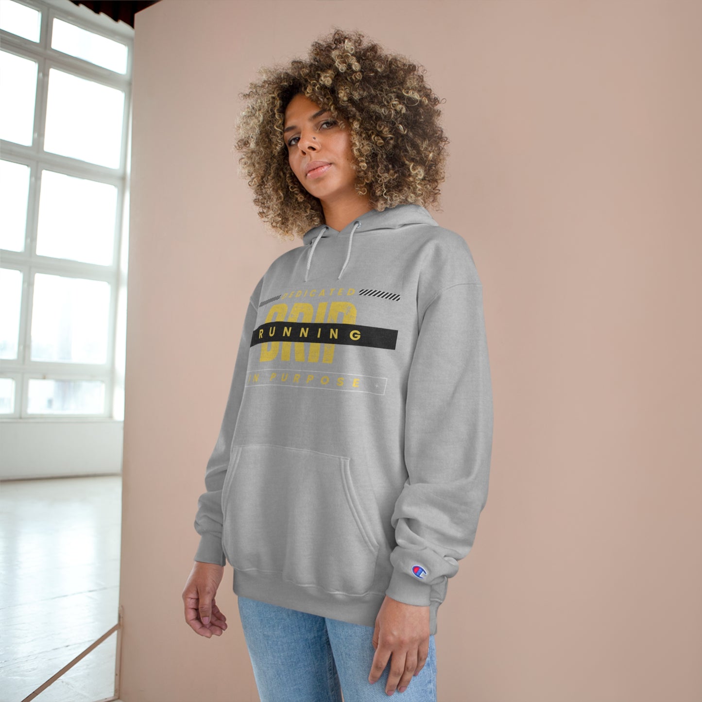 Drip Dedicated Running in Purpose Champion Hoodie