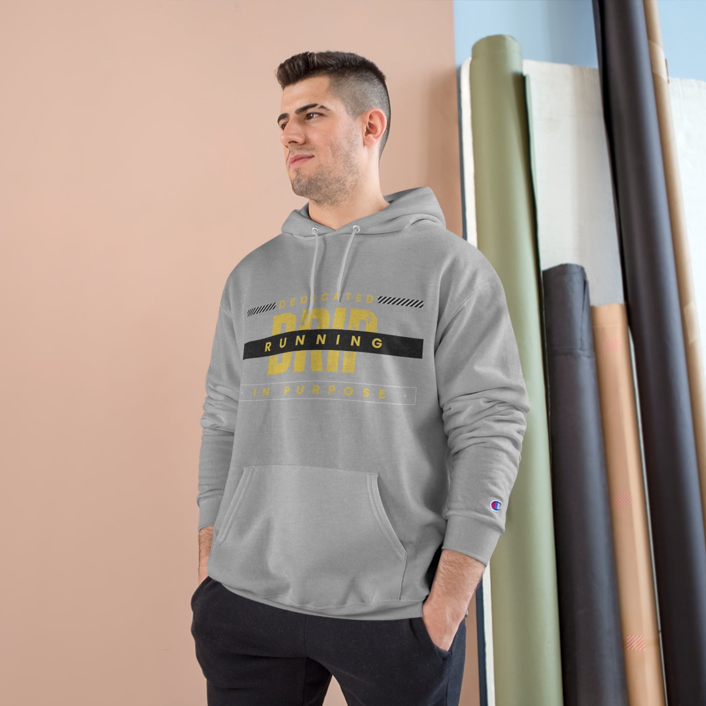 Drip Dedicated Running in Purpose Champion Hoodie