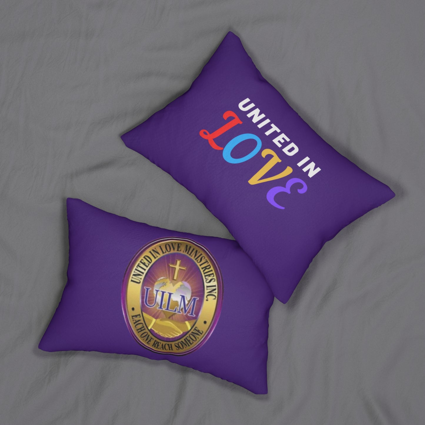 UILM-United in Love Spun Polyester Lumbar Pillow