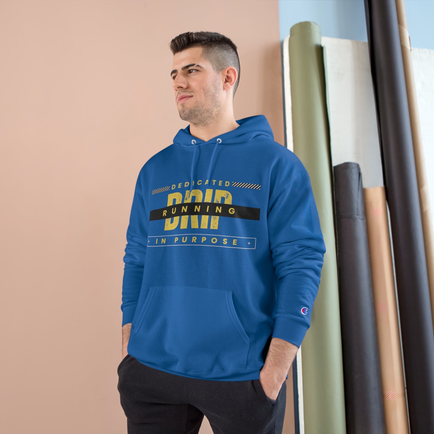 Drip Dedicated Running in Purpose Champion Hoodie